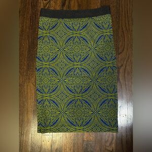 Anthropologie Maeve Medallion Tapestry Knit Pencil Skirt